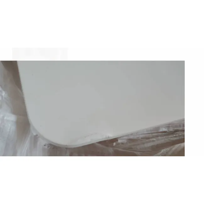 (As-is) Charmant Dining Table 1.4m - Natural, White - 8 - 6 - White toilet bowl, plastic sheeting, sink, bathroom