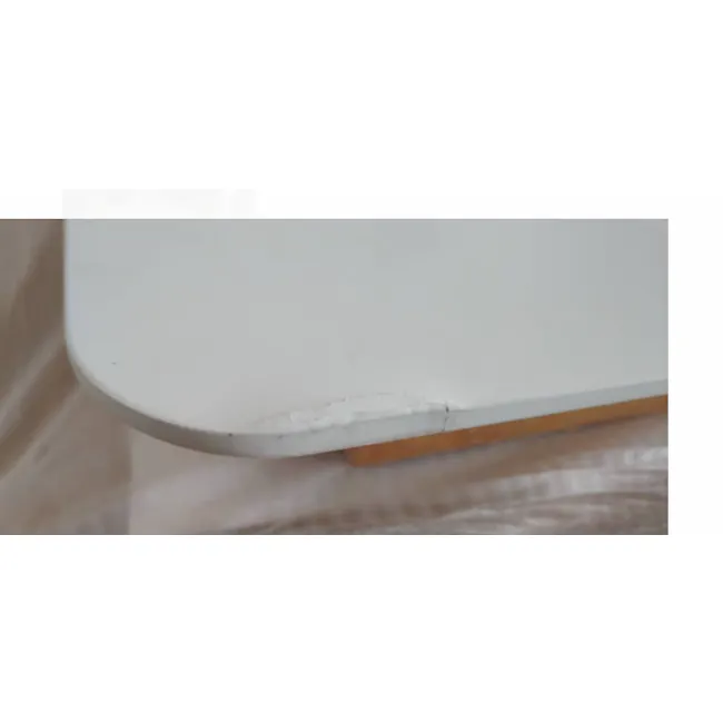 (As-is) Charmant Dining Table 1.4m - Natural, White - 8 - 5 - White toilet bowl, visible stains, mold growth, water damage