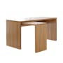 Fikk Adjustable Corner Study Table - Oak - 0