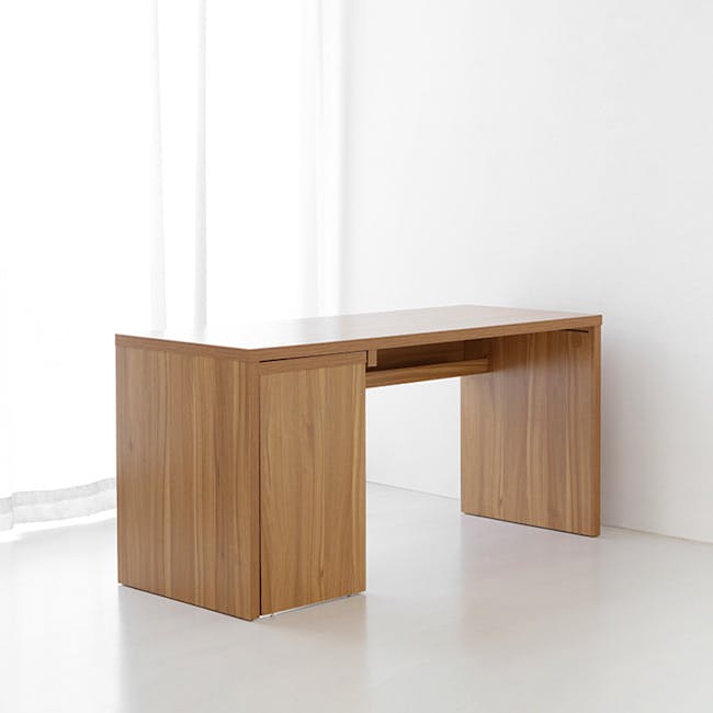 Fikk Adjustable Corner Study Table - Oak - 12