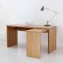 Fikk Adjustable Corner Study Table - Oak - 3