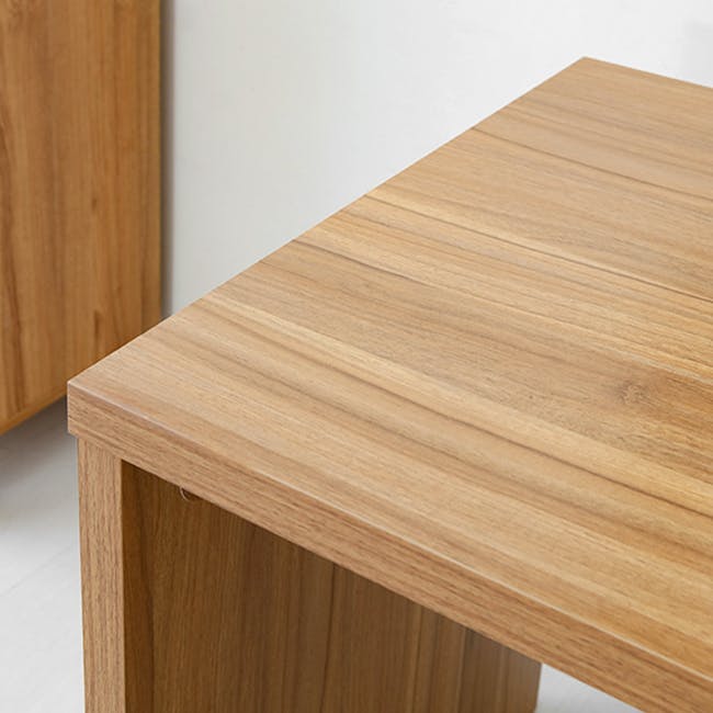 Fikk Adjustable Corner Study Table - Oak - 10