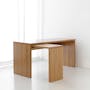 Fikk Adjustable Corner Study Table - Oak - 6