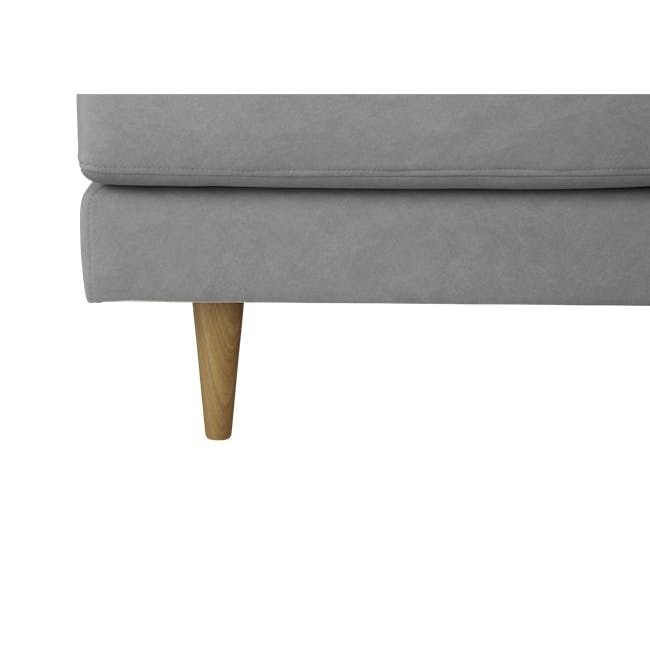 Soma 3 Seater Sofa with Soma Armchair - Grey (Scratch Resistant) - 5 - Gray upholstered sofa, wooden legs, minimalist