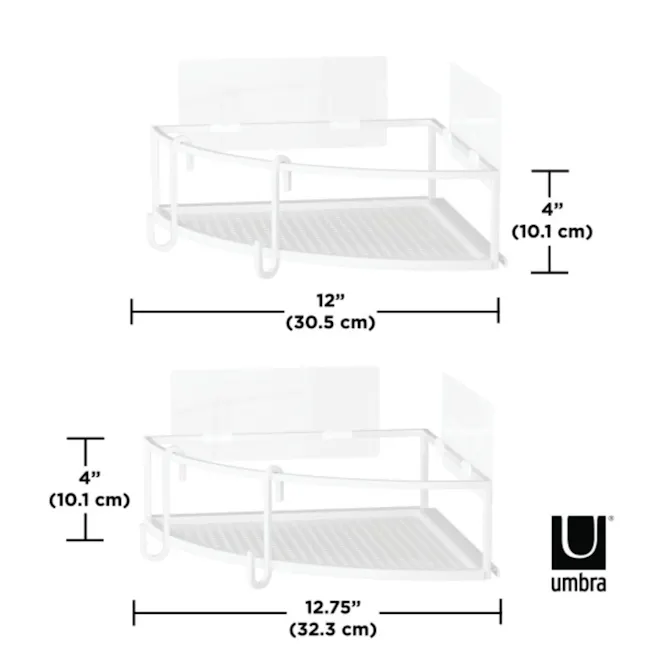 Cubiko Corner Bins (Set of 2) - White - 9