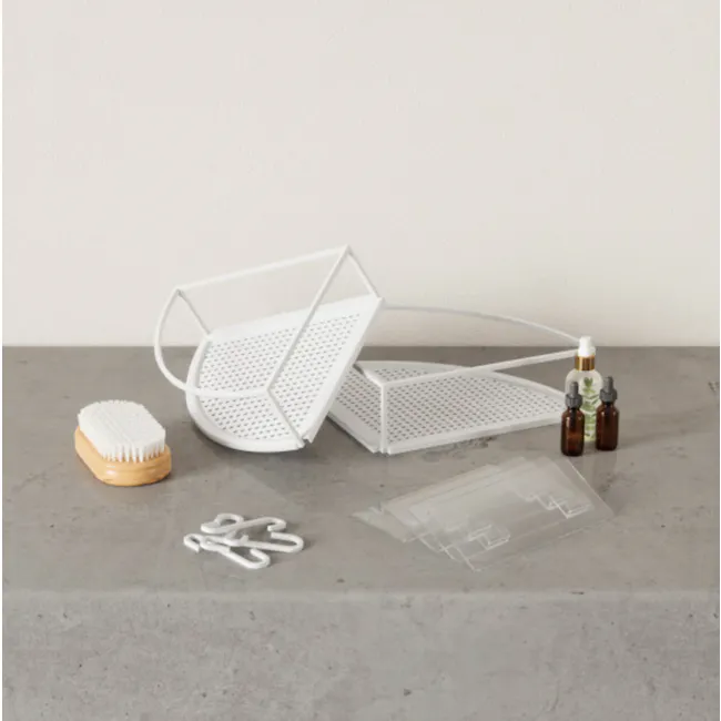 Cubiko Corner Bins (Set of 2) - White - 8