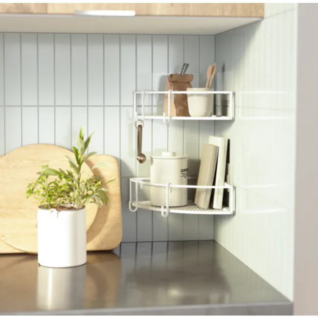 Cubiko Corner Bins (Set of 2) - White - 7