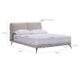 Bert Queen Bed in Ivory with 2 Addison Bedside Tables - 6