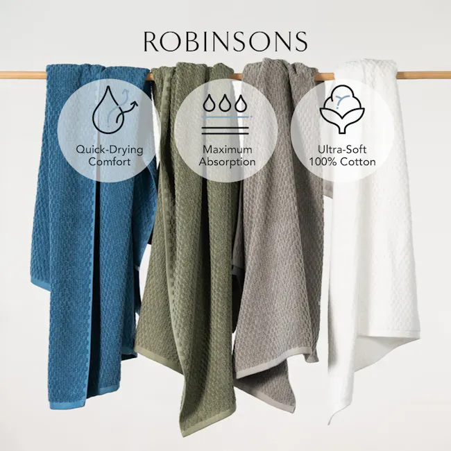 Robinsons Core Collection Quick Dry Premium Bath Towel - Light Grey - 5