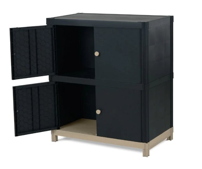 Flo 4-Door Low Storage Cabinet - Night - 4