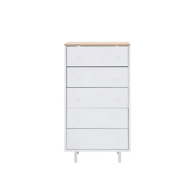 Madeline Modular 5 Drawer Chest 0.6m - 1 - White, minimalist, modern, sleek, contemporary, stylish, elegant, sophisticated