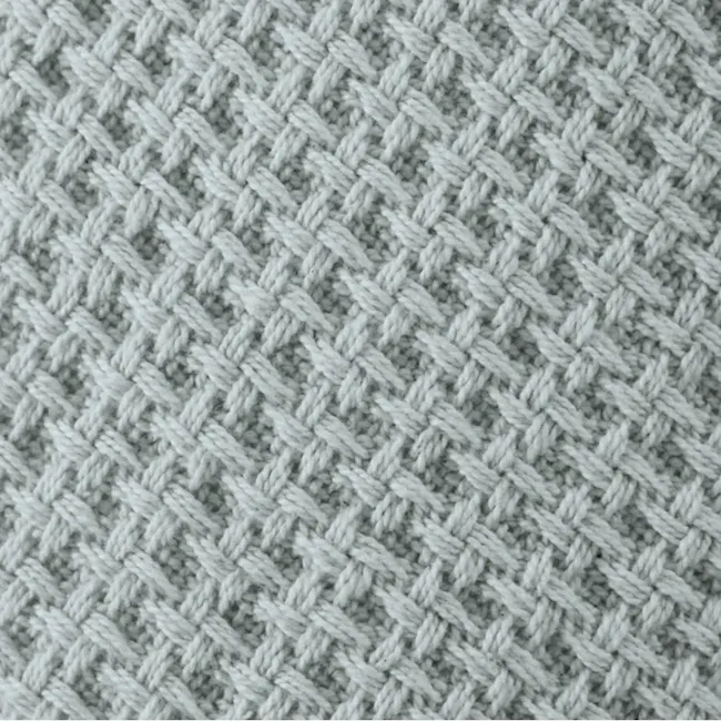Theraline The Original Maternity and Nursing Pillow - Misty Blue Fine Knit - 3 - Herringbone pattern texture, Weave design
