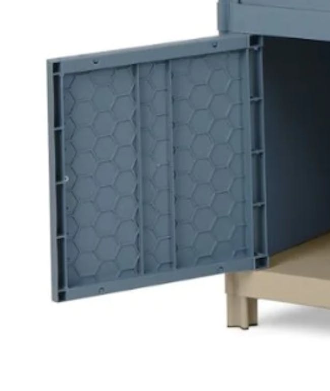 Flo 4-Door Low Storage Cabinet - Fog - 4