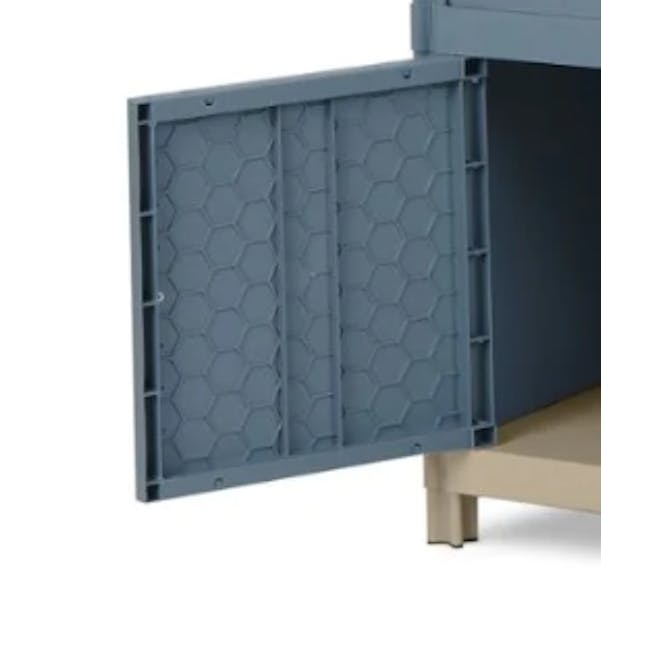 Flo 4-Door Low Storage Cabinet - Fog - 1