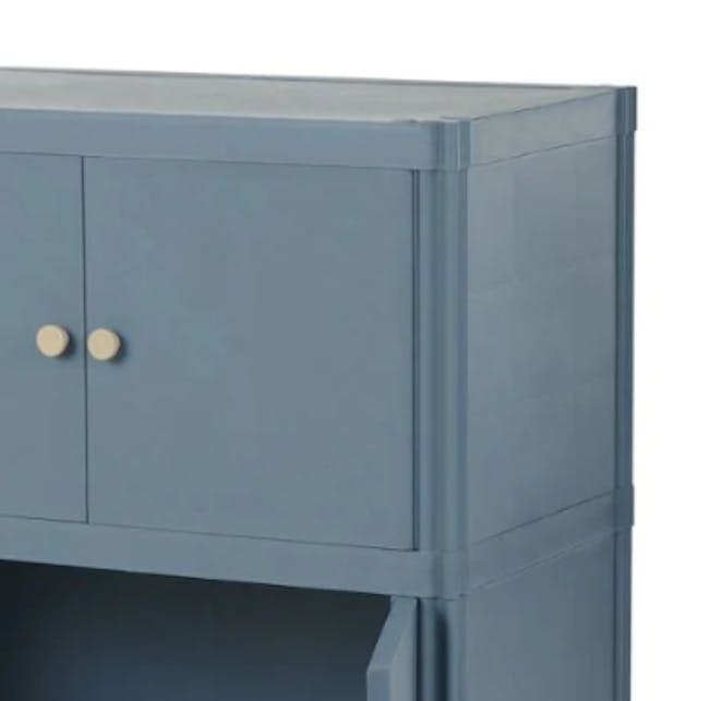 Flo 4-Door Low Storage Cabinet - Fog - 1