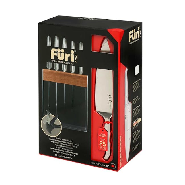 Furi Pro 7pc Stainless Steel Knife Block Set - 8