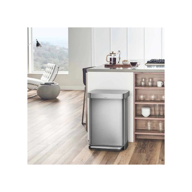 simplehuman Rectangular Step Can - Brushed (2 Choices) - 10