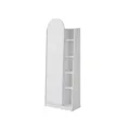 Chelsea Arched Mirror Cabinet with Side Shelf - White
