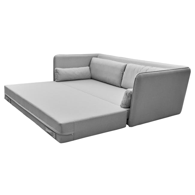 Greta 3 Seater Sofa Bed - Light Slate - 1