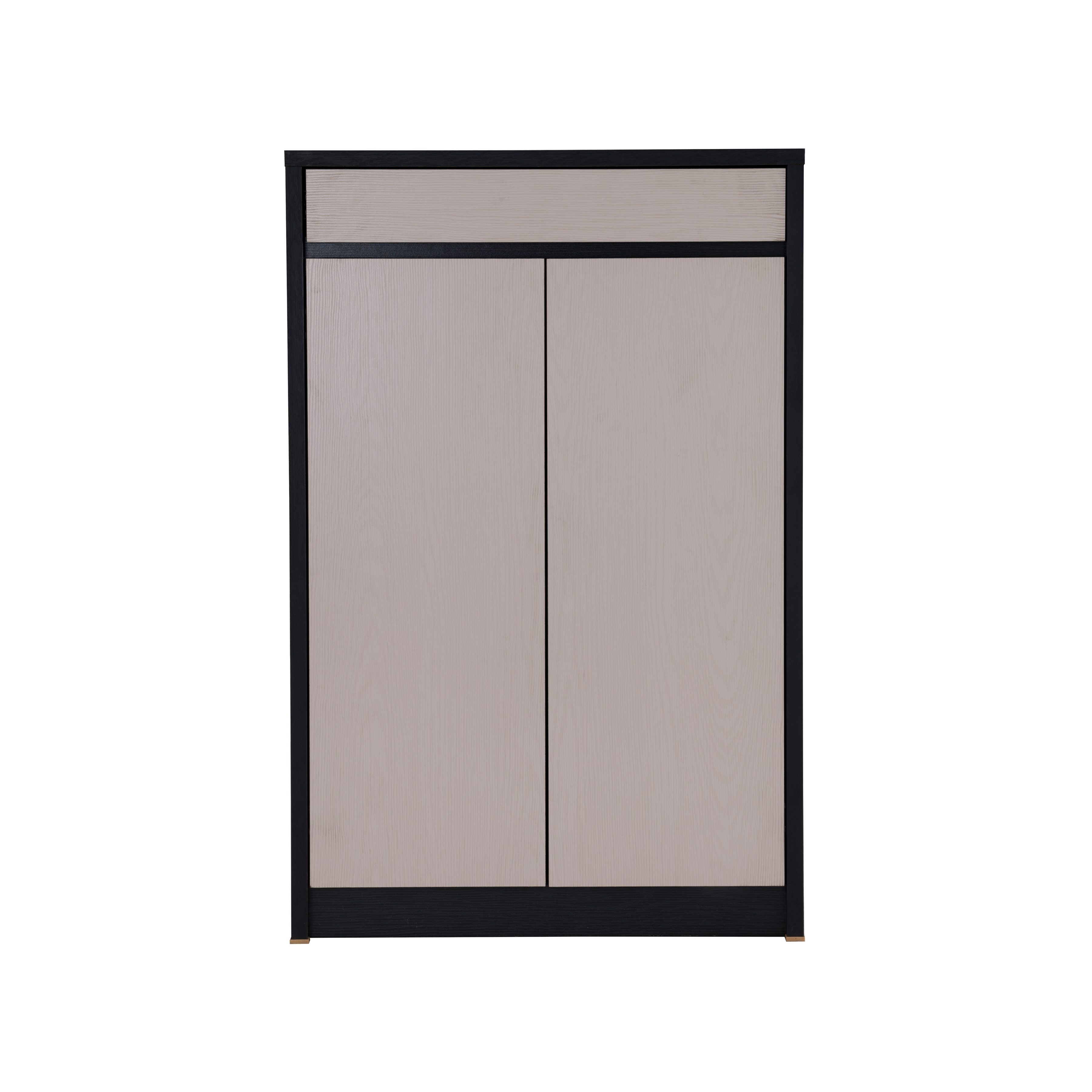 Harvey 2 Door Shoe Cabinet - Black, Grey