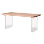 Aire Dining Table 1.8m (Solid Cherry Wood, Acrylic Legs) - 0