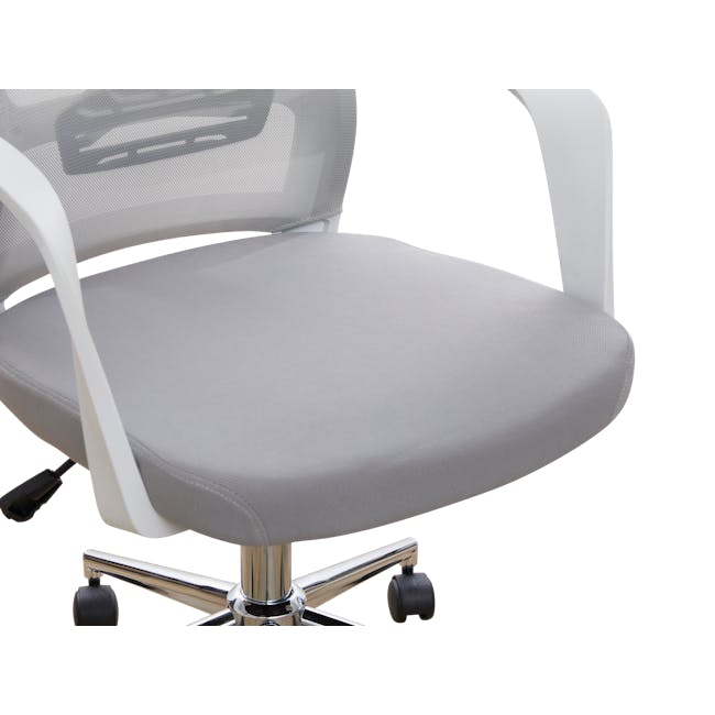Lewis Mid Back Office Chair - White, Grey - 4