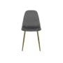 Finnley Dining Chair - Brass, Warm Grey (Velvet) - 2