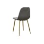 Finnley Dining Chair - Brass, Warm Grey (Velvet) - 4