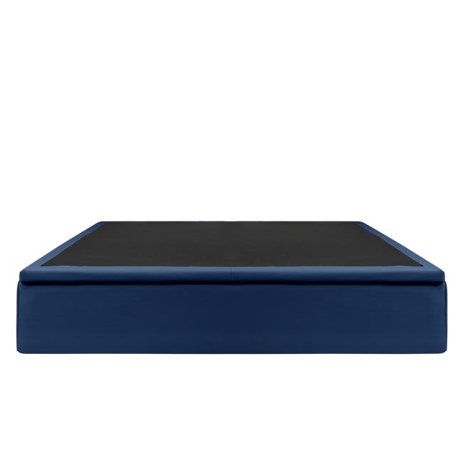 ESSENTIALS King Storage Bed - Navy Blue (Faux Leather) - 1
