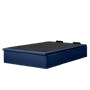 ESSENTIALS King Storage Bed - Navy Blue (Faux Leather) - 3