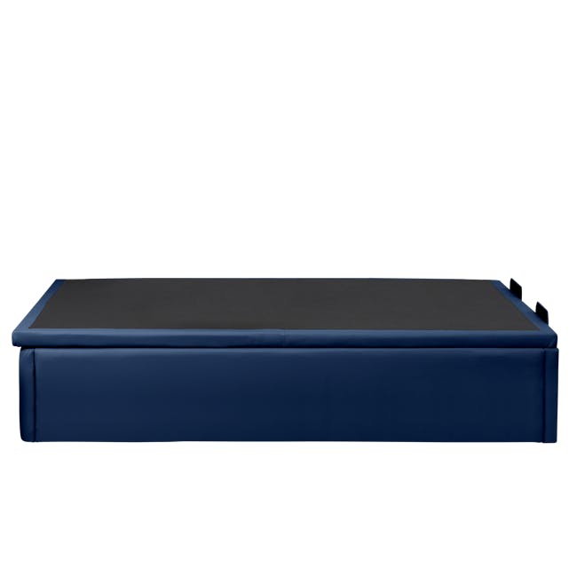 ESSENTIALS King Storage Bed - Navy Blue (Faux Leather) - 6