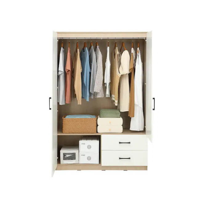 Fince 2 Door Wardrobe with 2 Drawers 1.2m - 2