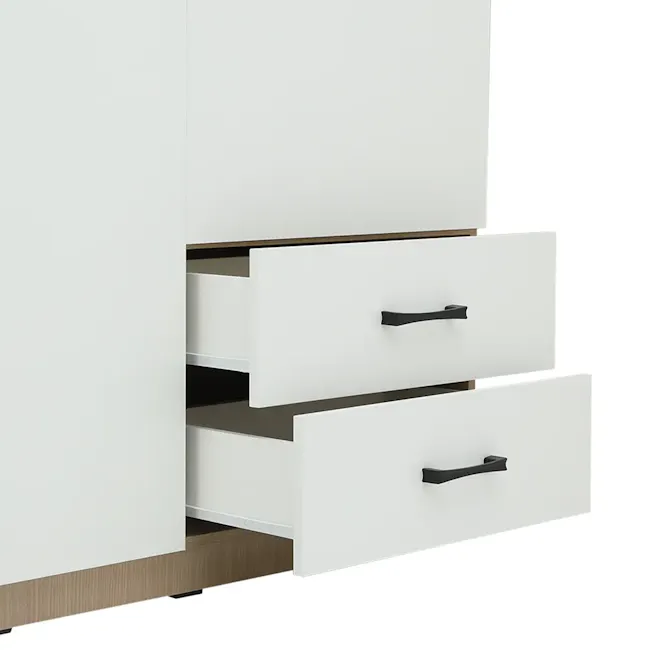 Fince 2 Door Wardrobe with 2 Drawers 1.2m - 4