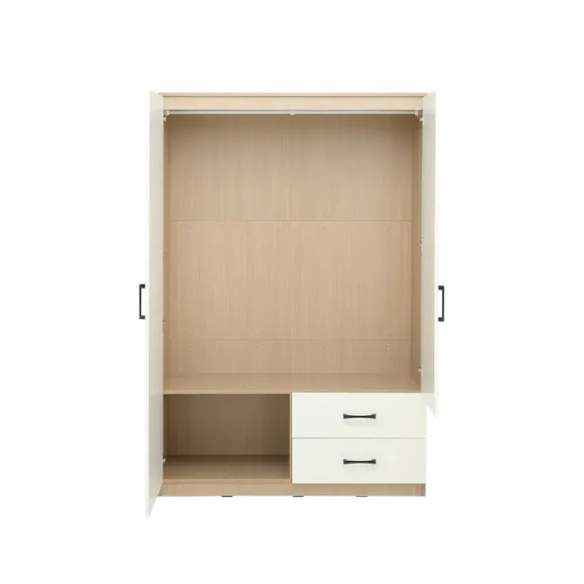 Fince 2 Door Wardrobe with 2 Drawers 1.2m - 14