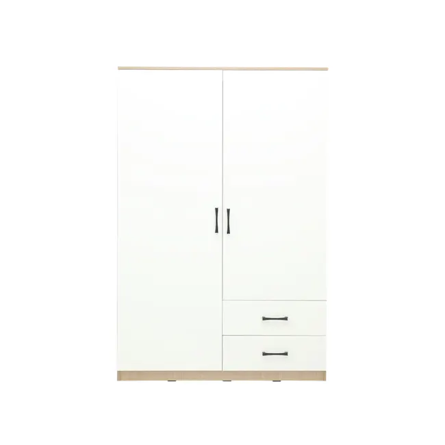 Fince 2 Door Wardrobe with 2 Drawers 1.2m - 1