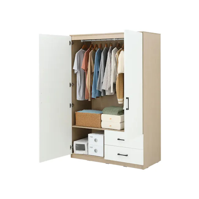 Fince 2 Door Wardrobe with 2 Drawers 1.2m - 6