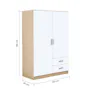 Fince 2 Door Wardrobe with 2 Drawers 1.2m - 7