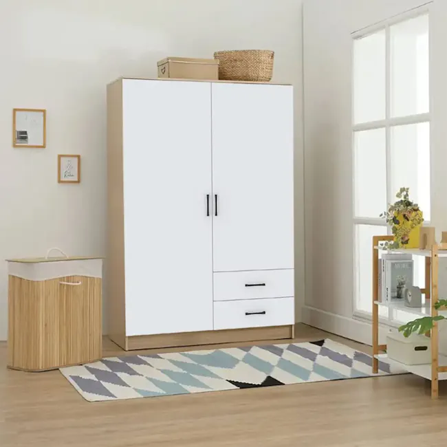 Fince 2 Door Wardrobe with 2 Drawers 1.2m - 3