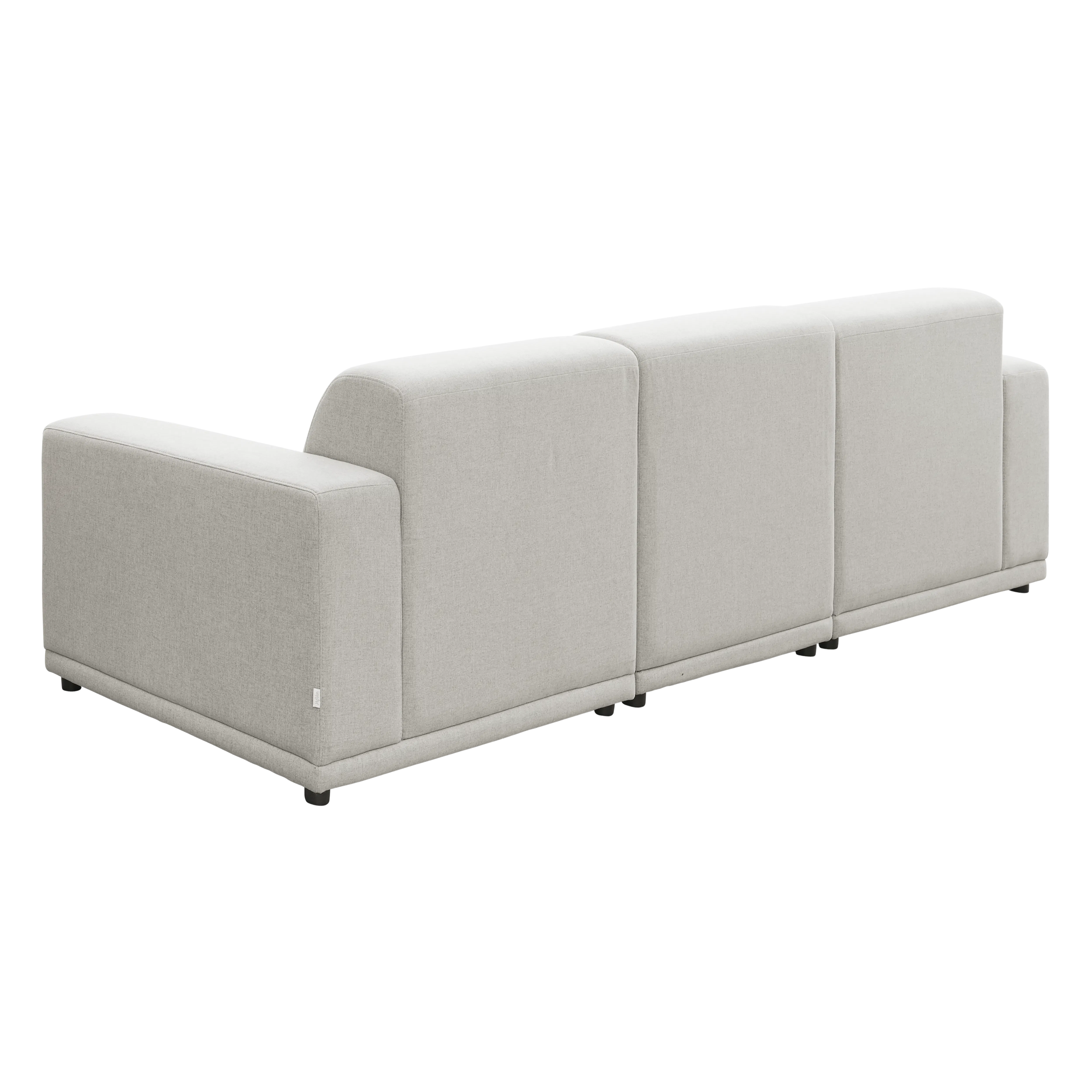 Milan Right Arm Unit - Ivory (Fabric) - 11 - Modern minimalist sofa, light gray fabric, sleek design, comfortable seating