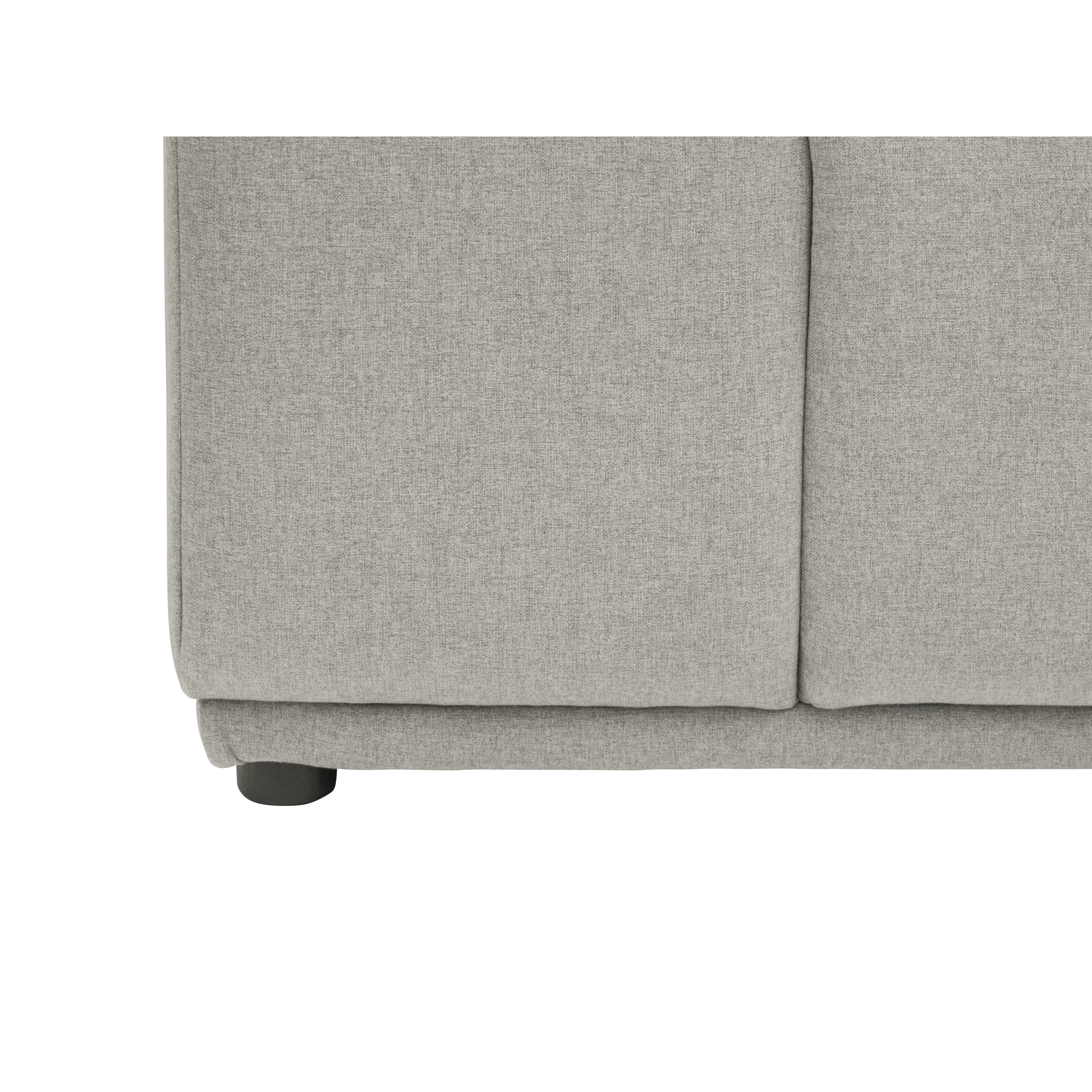 Milan Right Arm Unit - Ivory (Fabric) - 15 - Modern gray fabric sofa, Elegant gray upholstery, Cozy gray sectional sofa