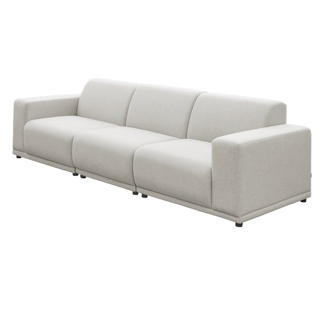 Milan 3 Seater Corner Extended Sofa - Ivory (Fabric) - 6