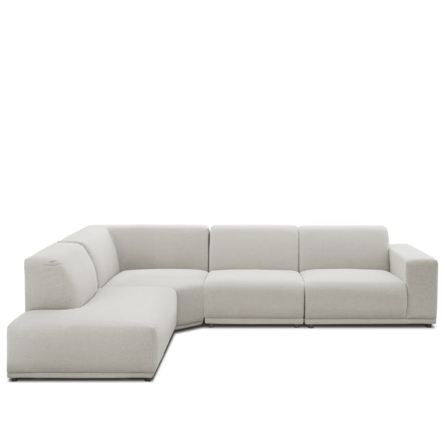 Milan 3 Seater Extended Sofa - Ivory (Fabric) - 11