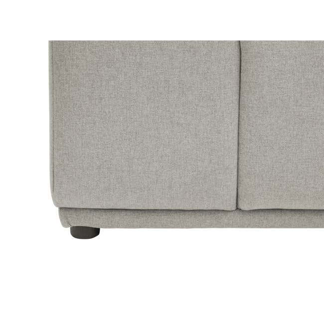 Milan 3 Seater Sofa - Ivory (Fabric) - 8 - Modern gray fabric sofa, Elegant gray upholstery, Cozy gray sectional sofa