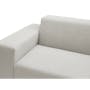 Milan 3 Seater Sofa with Ottoman - Ivory (Fabric) - 12