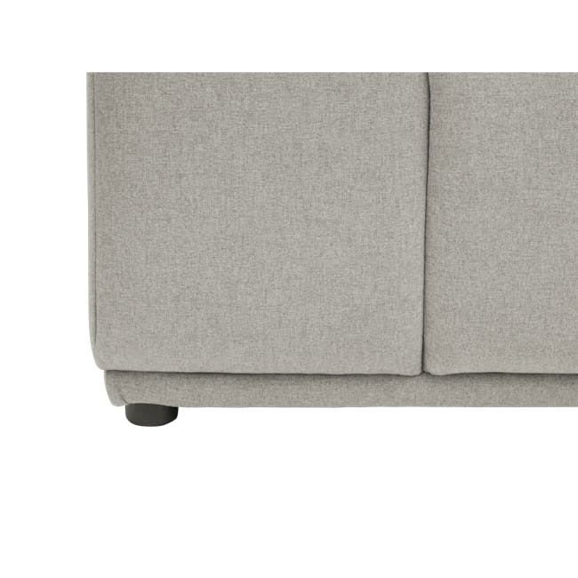 Milan 3 Seater Sofa with Ottoman - Ivory (Fabric) - 15
