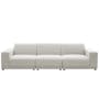 Milan 3 Seater Sofa with Ottoman - Ivory (Fabric) - 16
