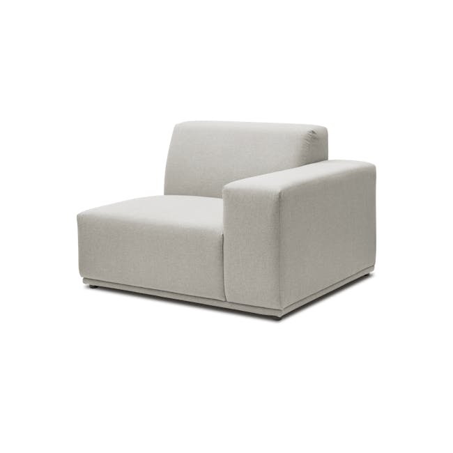 Milan 3 Seater Sofa with Ottoman - Ivory (Fabric) - 8