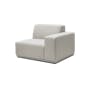 Milan 3 Seater Sofa with Ottoman - Ivory (Fabric) - 8