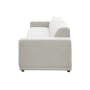 Milan 3 Seater Sofa with Ottoman - Ivory (Fabric) - 9