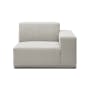 Milan 4 Seater Corner Extended Sofa - Ivory (Fabric) - 7